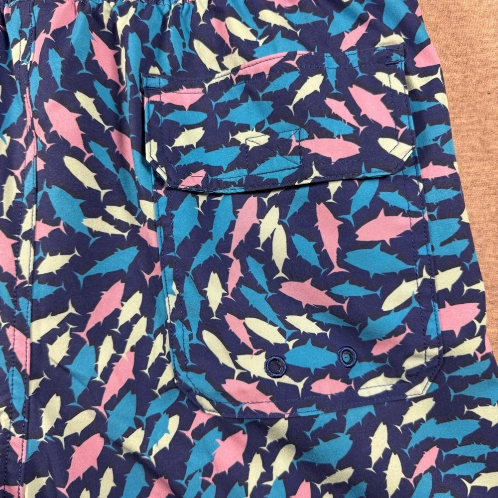 Vineyard Vines Men’s Swim Trunks With Colorful‎ Shark Design